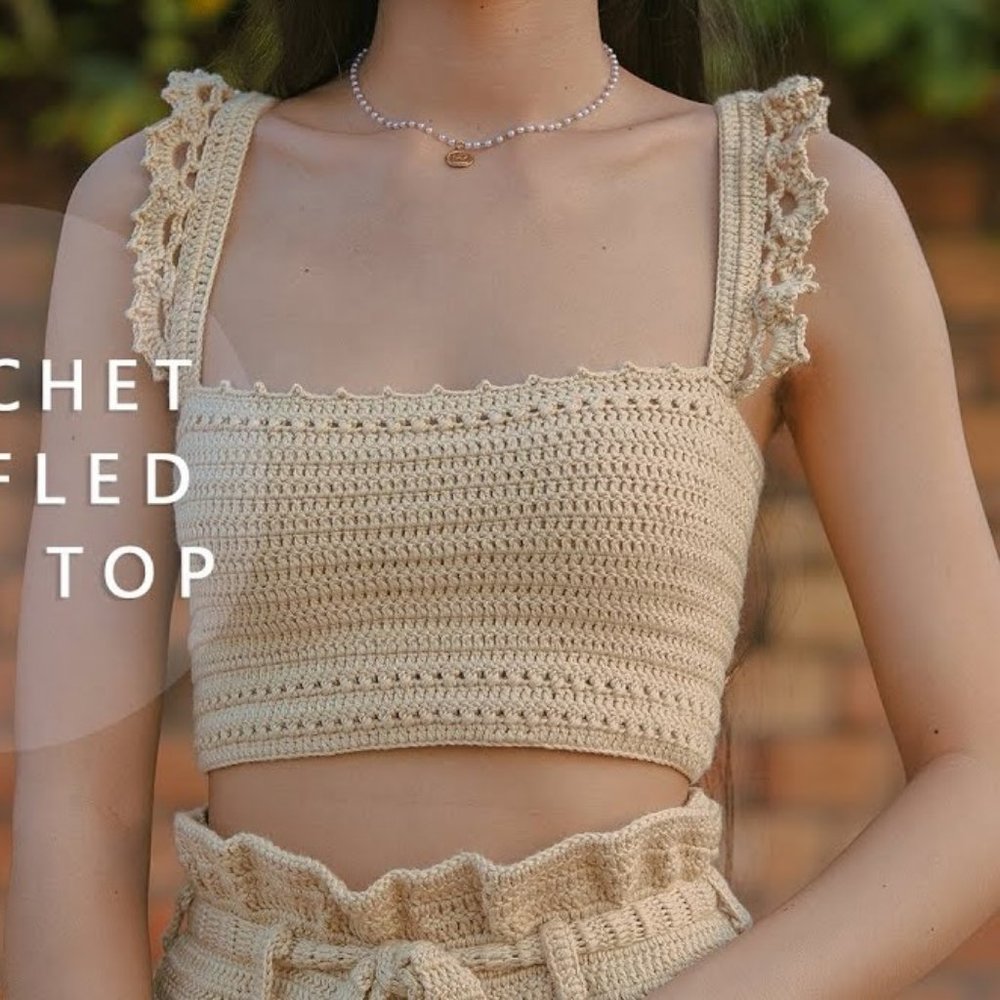Extremely Elegant Lace Crochet crop top